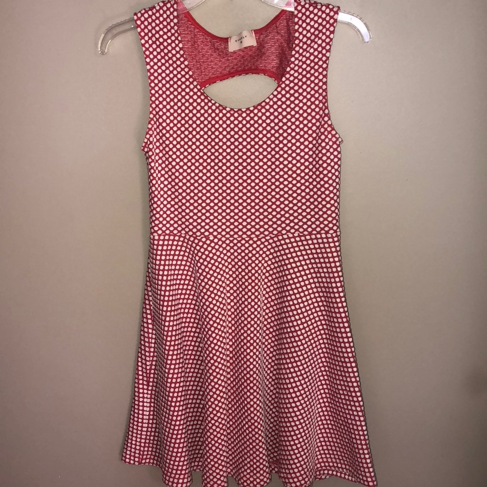 Pink & white polka dot sundress